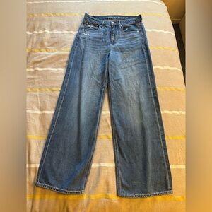 American Eagle Outfitters Blue Flare & Wide Leg Jeans